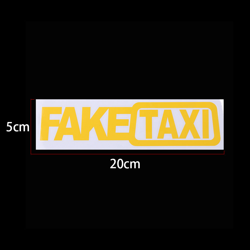 Fake taxi drift sign funny car sticker