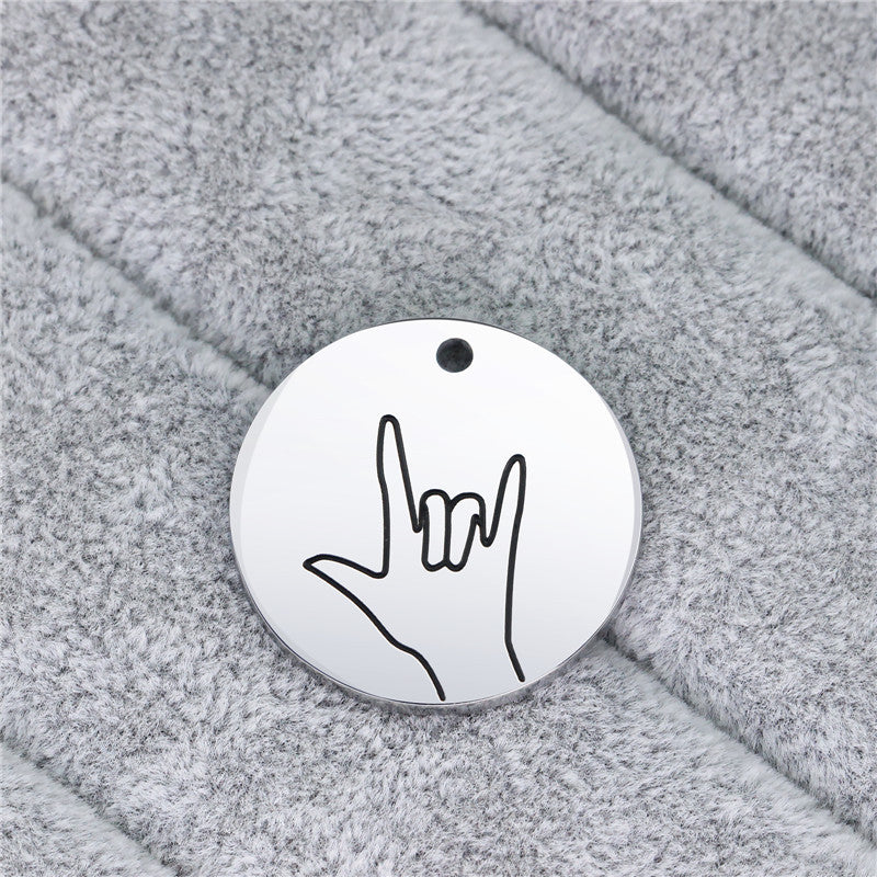 Personalized Sign Language Tag Accessories