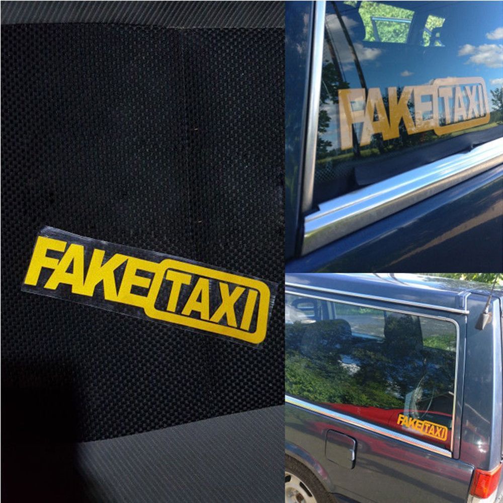 Fake taxi drift sign funny car sticker