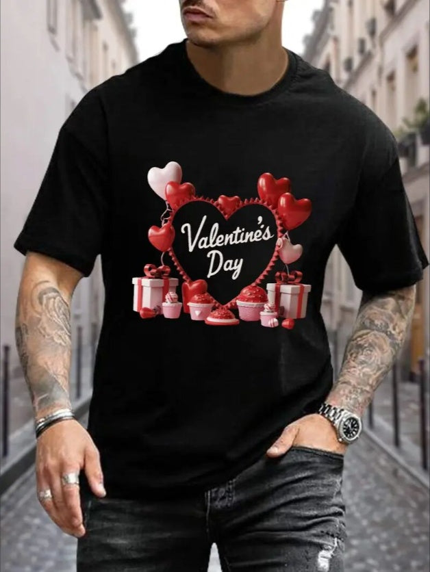 Love Valentine'S Day T-Shirt,   Couple T-Shirt, Couple Christmas, Fashion Casual T-Shirt, Short-Sleeved T-Shirt