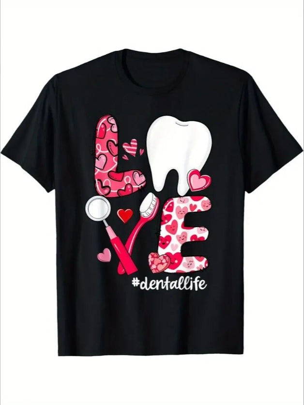 Love Valentine'S Day T-Shirt,   Couple T-Shirt, Couple Christmas, Fashion Casual T-Shirt, Short-Sleeved T-Shirt